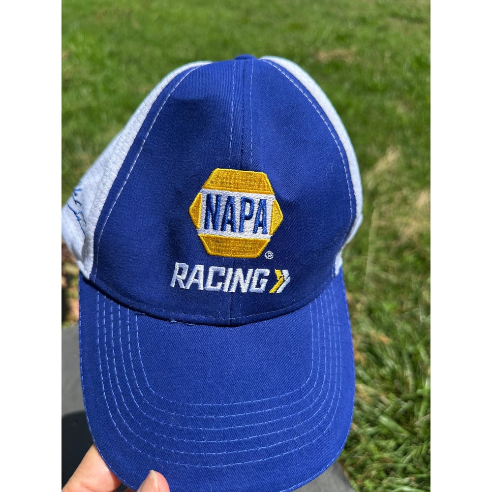 NAPA Racing Chase Elliott Hat Blue White NASCAR Number 9 Adjustable Baseball Cap